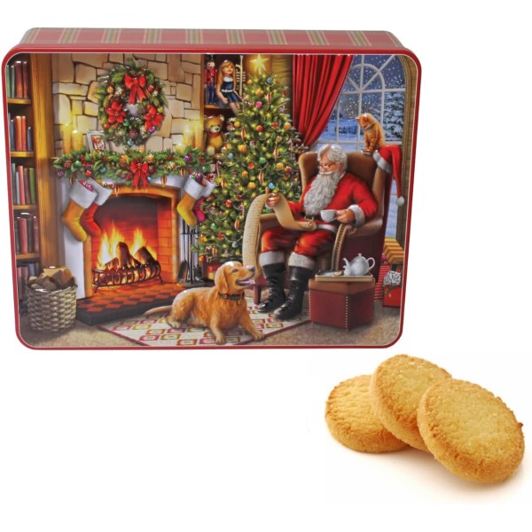 Latta Biscotti BABBO NATALE Con Camino - Bramble