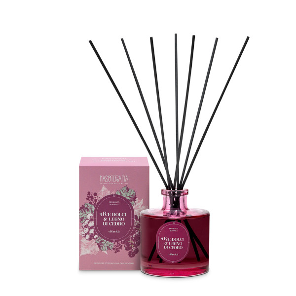 Uve Dolci & Legno di Cedro Diffusore a bastoncini 500ml - Nasoterapia