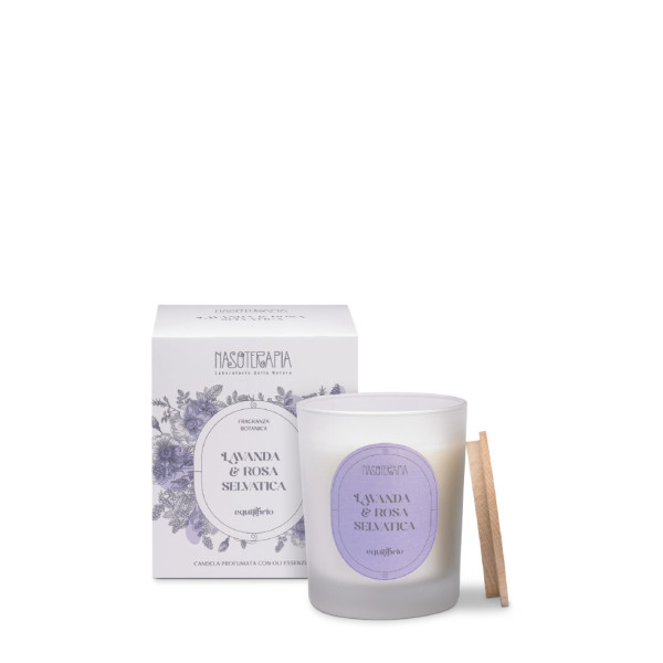 Candela profumata  Lavanda & Rosa selvatica - Nasoterapia