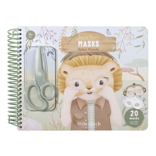 Album con forbici crea la tua maschera Safari - Little Dutch